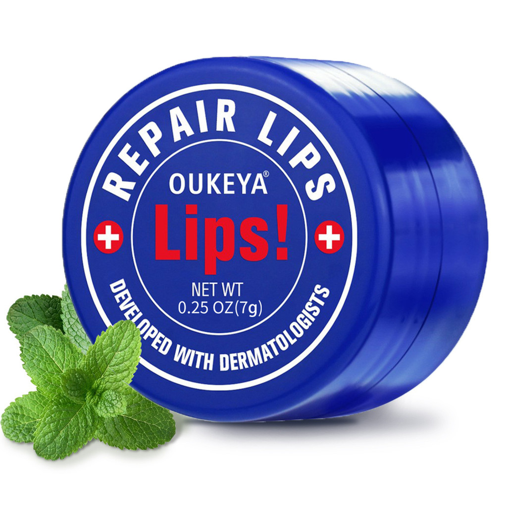 OUKEYA Lip Balm Vaseline Dưỡng Ẩm Dưỡng Ẩm Khô Nứt Môi Dưỡng Ẩm Tẩy Tế Bào Chết Son Môi Tiếng Anh Hà