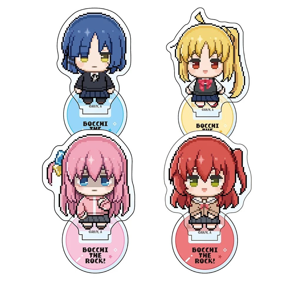 Mô hình Standee anime Bocchi the Rock Gotoh Hitori Nijika Ryo Kita Ikuyo acrylic pixel art trang trí
