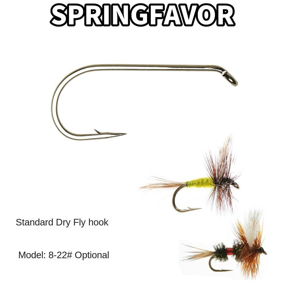 SPRINGFAVOR Fly Tying Hook, Long Shank 8 # -22 # Long Shank Fly Fish Hook, 2024 Nymph Wire Standard 