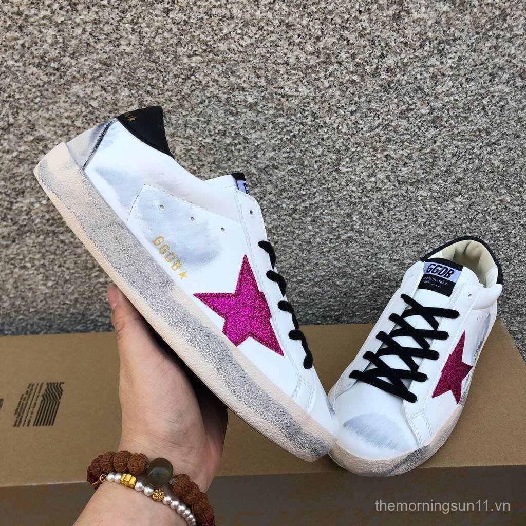 Giày thể thao thời trang cổ thấp Golden Goose Star 9XHP