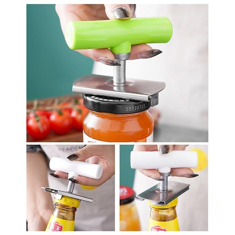 Mở Nắp Hộp Chai Lọ thuỷ tinh nhanh chóng kích thước lớn nhỏ đa năng， Màu trắng