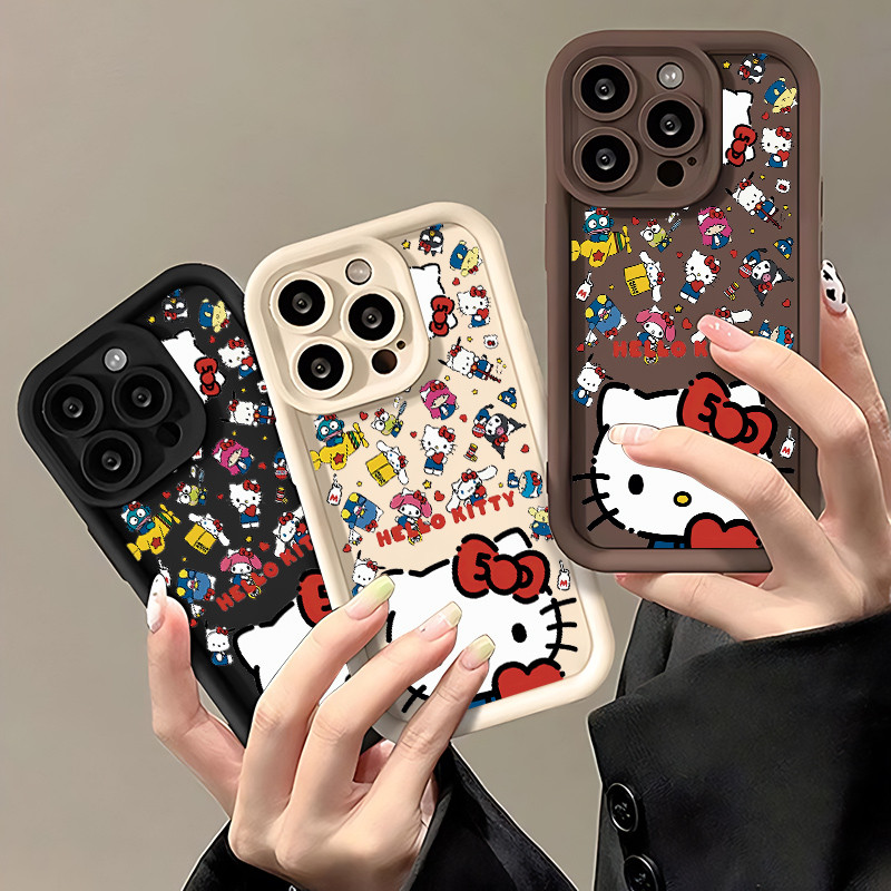 Ốp Lưng cho OPPO A9 2020/A5S/A3S/A3X/A5 pro/A15/A16/A16K/A17 Màu sáng Vintage Hello Kitty TPU Soft S
