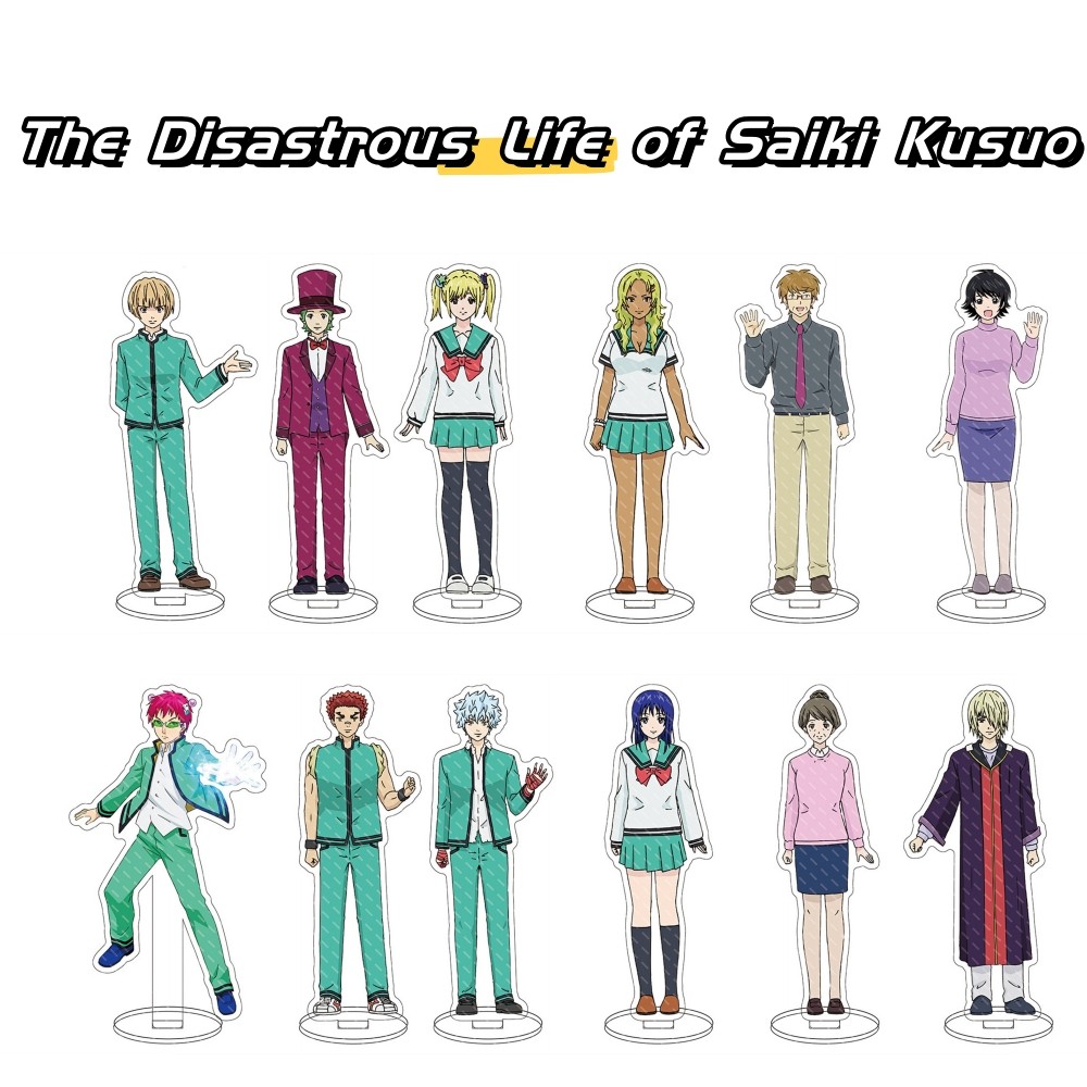 15CM Anime The Disastrous Life of Saiki K Acrylic Stand Model Figure Saiki Kusuo Kaidou Shun Teruhas