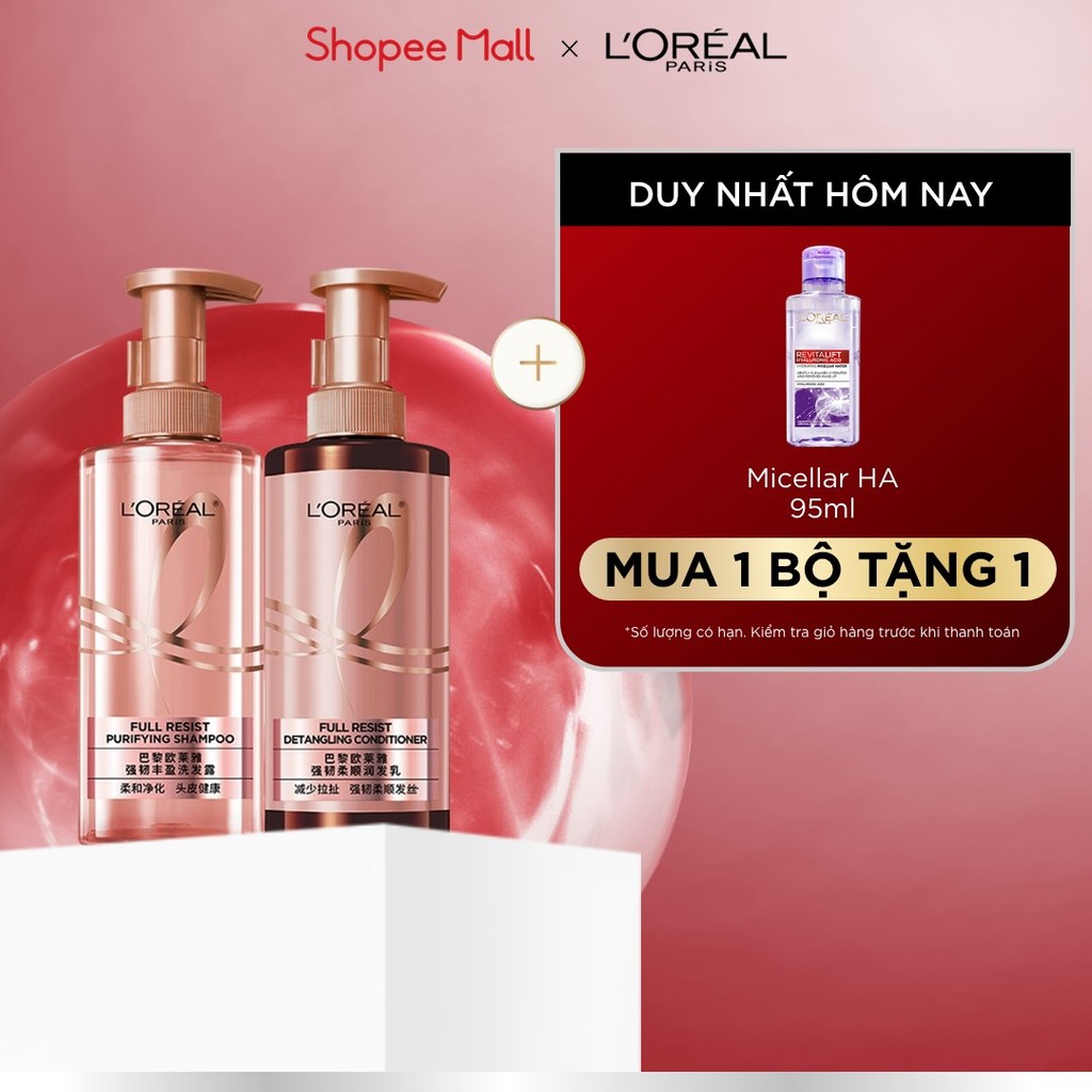 Bộ đôi dầu gội xả ngăn ngừa & giảm gãy rụng tóc, giúp tóc chắc khỏe hơn L’oreal Paris Elseve Full Resist 440ml | BigBuy360 - bigbuy360.vn
