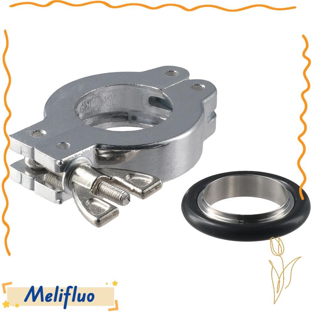 Vòng định tâm MELIFLUO O TYPE, Kẹp nhôm KF25 bằng bạc nhôm, Di động KF25 Cao su cánh đen đai ốc bản 