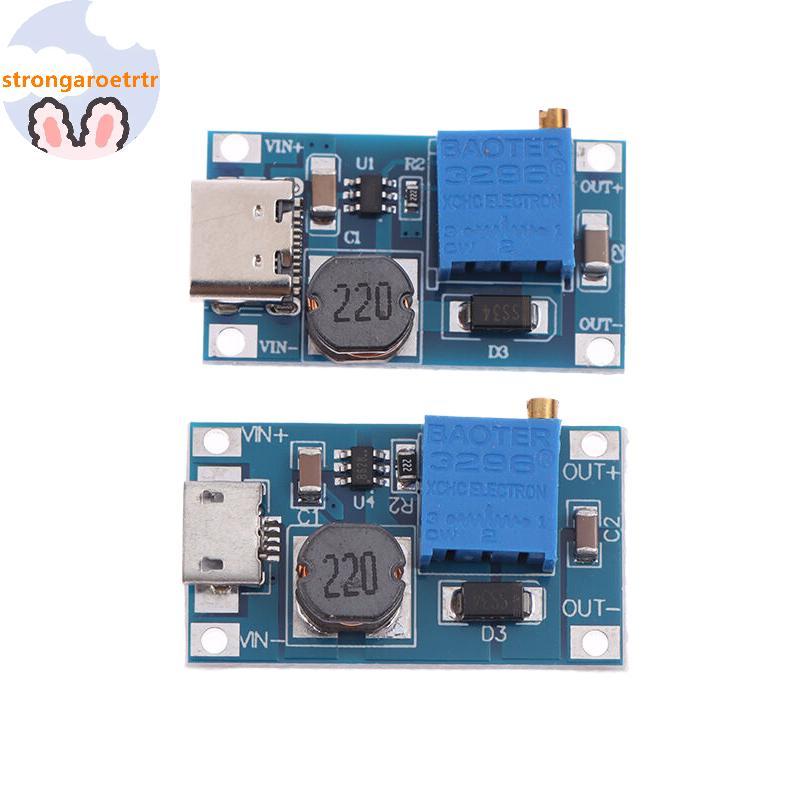 Strongaroetrtr 1PC Dc Sang Dc Bước Lên Bộ Chuyển Đổi Tăng Cường Bộ Chuyển Đổi Mô Đun Nguồn MT3608 Mi