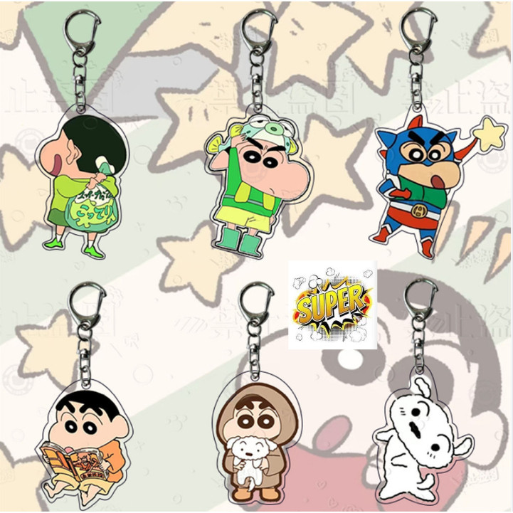 Móc khoá Crayon shin-chan anime cartoon acrylic keychain mặt dây chuyền móc khóa dễ thương