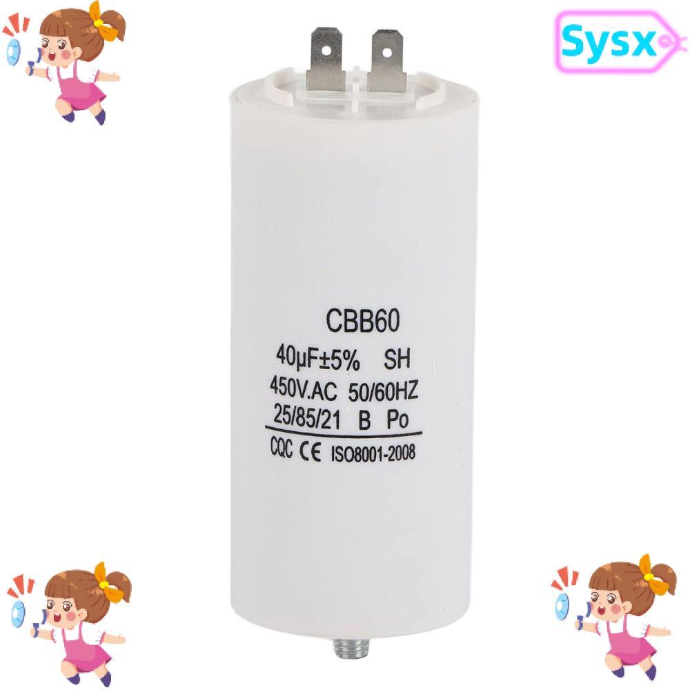 Tụ điện máy bơm nước SYSX, 40uf CBB60, Giặt nhựa|Tụ điện 450V
