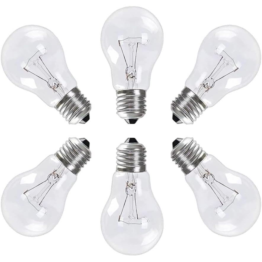 Bóng đèn dịch vụ thô sợi đốt trong suốt A19, Bóng đèn sợi đốt 100 Watt, Bóng đèn A19 100 WATT, Màu t