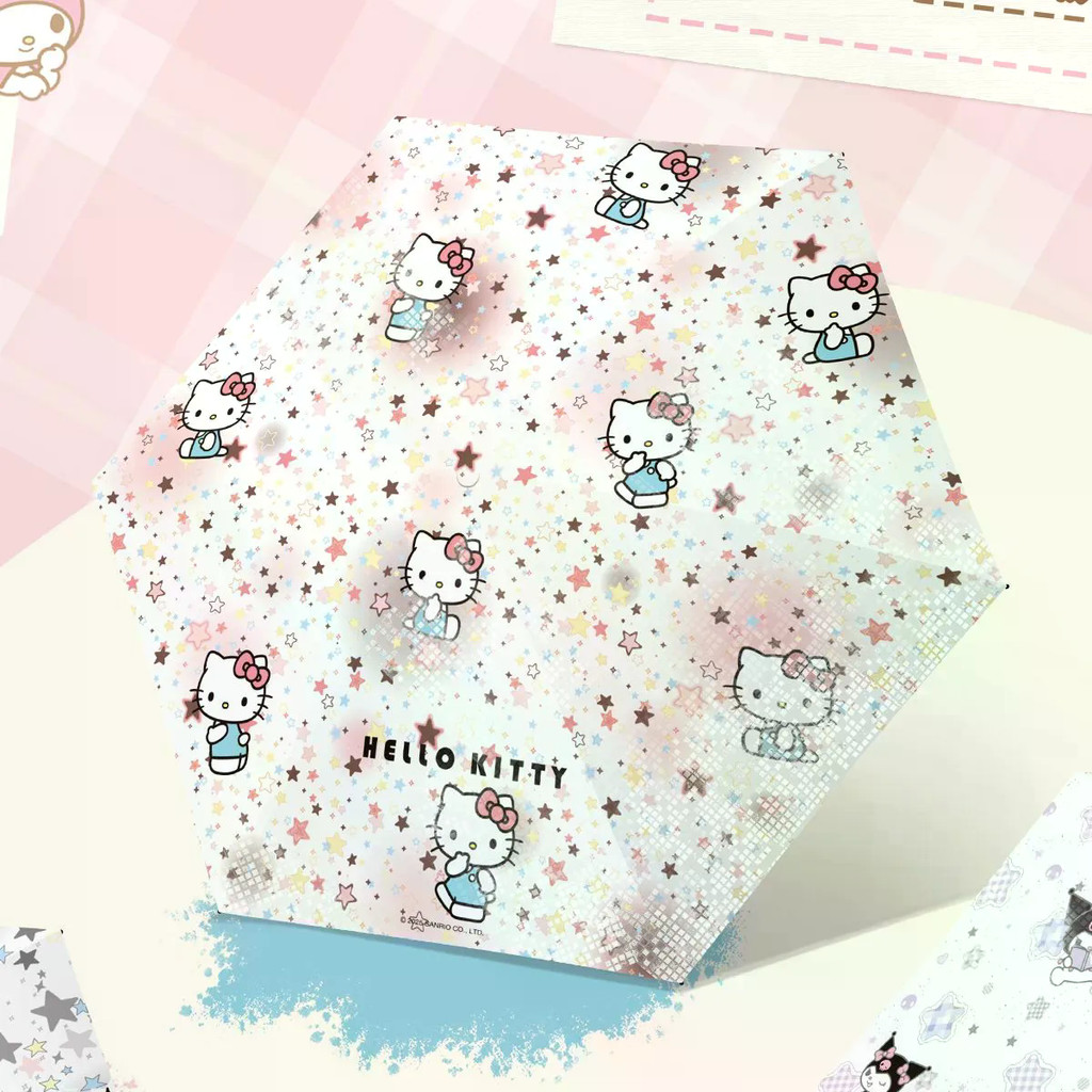 Hello Kitty Gấp Ô Hello Kitty Ô Chống Nắng Tấm Che Nắng Hoạt Hình Ô Trẻ Em Quà Tặng Ngày Ngôi Sao Dễ