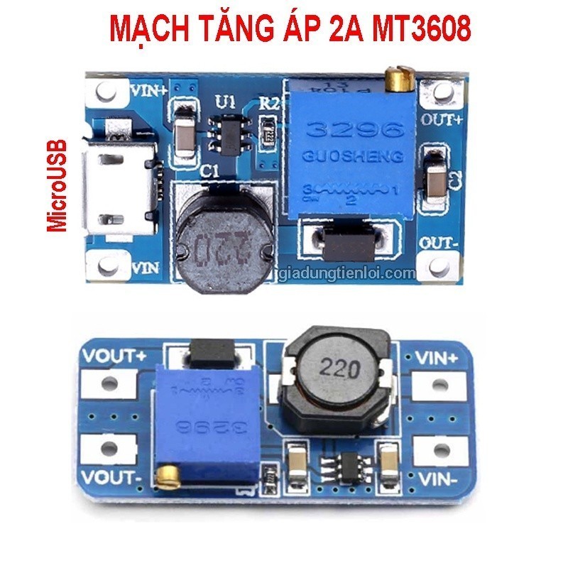 Bo mạch tăng áp 2A DC-DC MT3608