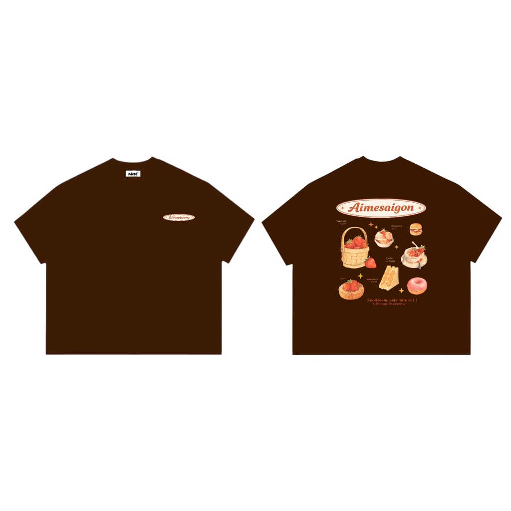 A3 Aimesaigon Áo Thun Big Boxy Local Brand Form Rộng Tay Ngắn Cotton 250gsm "FOOD" Nam Nữ Menswear Kem Unisex Mùa Hè | BigBuy360 - bigbuy360.vn