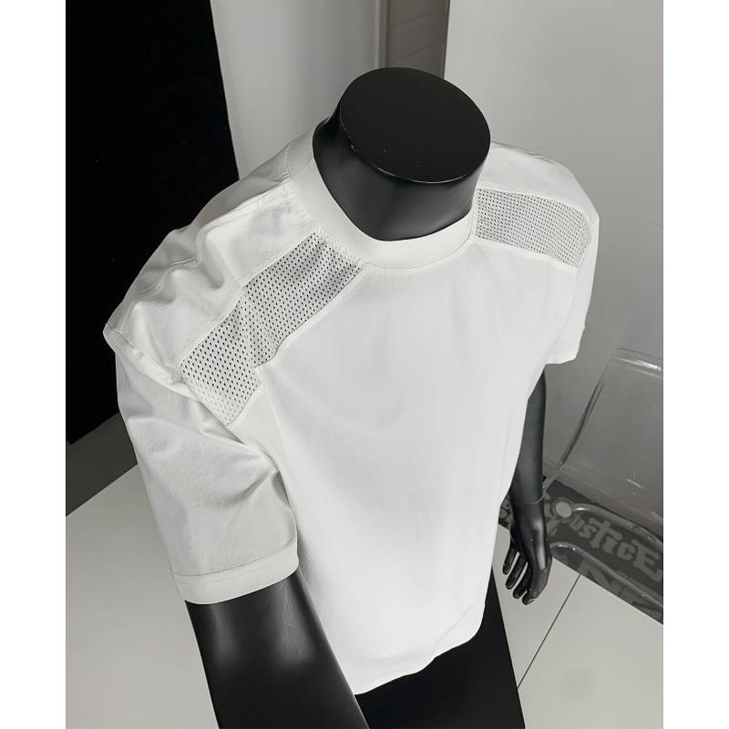 American-Style Quick-Drying Breathable Cool T-shirt Men's Summer Design Sense Mesh Stitching sRSN