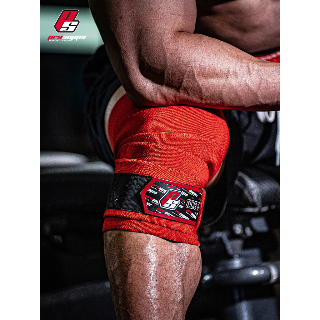 Popular~PROSUPPS Fitness knee pads for men and women, wrap-around elastic band, Hyde powerlifting, s