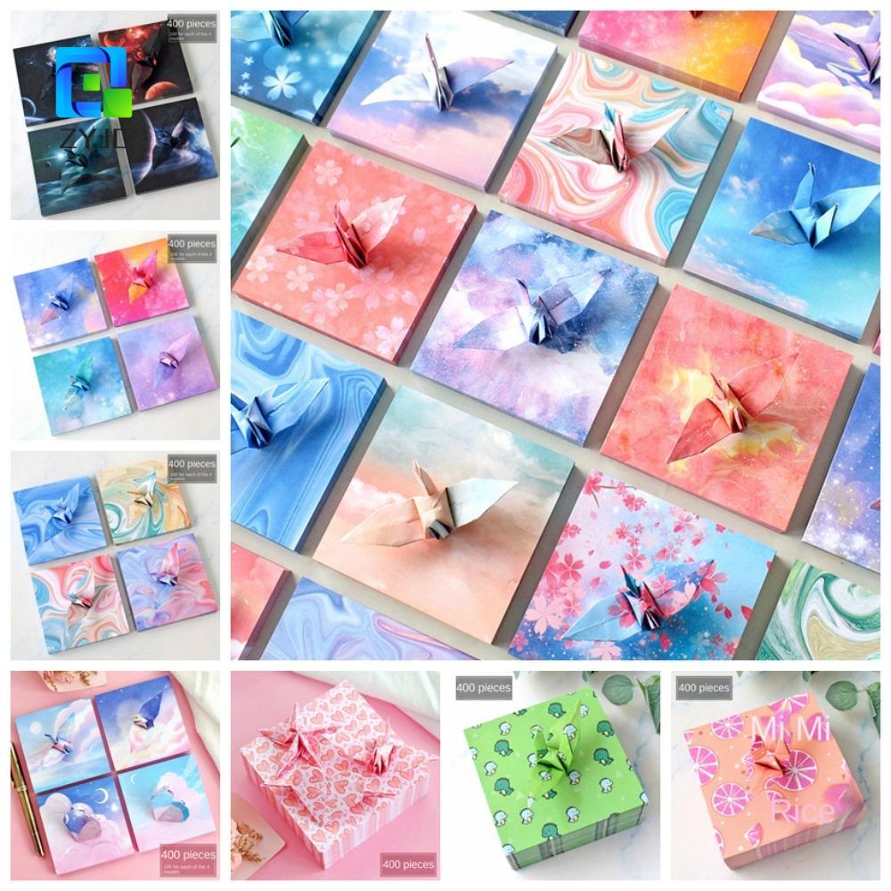 ZYJC 400 Chiếc Giấy Gấp Nhiều Màu Sắc, Thêu Sò Gấp Bầu Trời Đầy Sao Giấy Origami, Bầu Trời Đầy Sao D