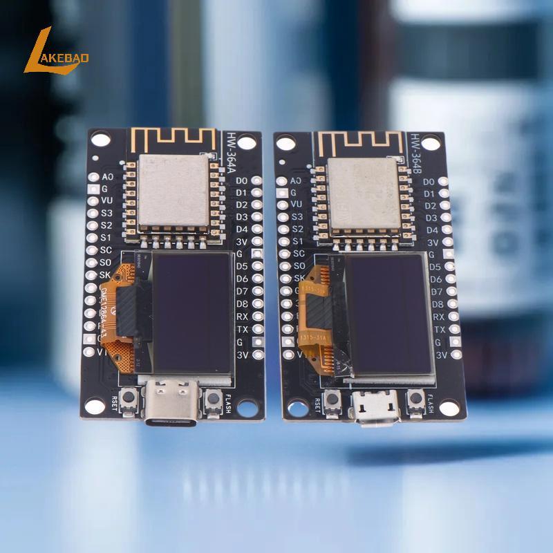 [LAKEBAO] Bảng phát triển ESP8266 Tích hợp màn hình OLED 0,96 Inch có vỏ bảo vệ, mô-đun không dây Wi