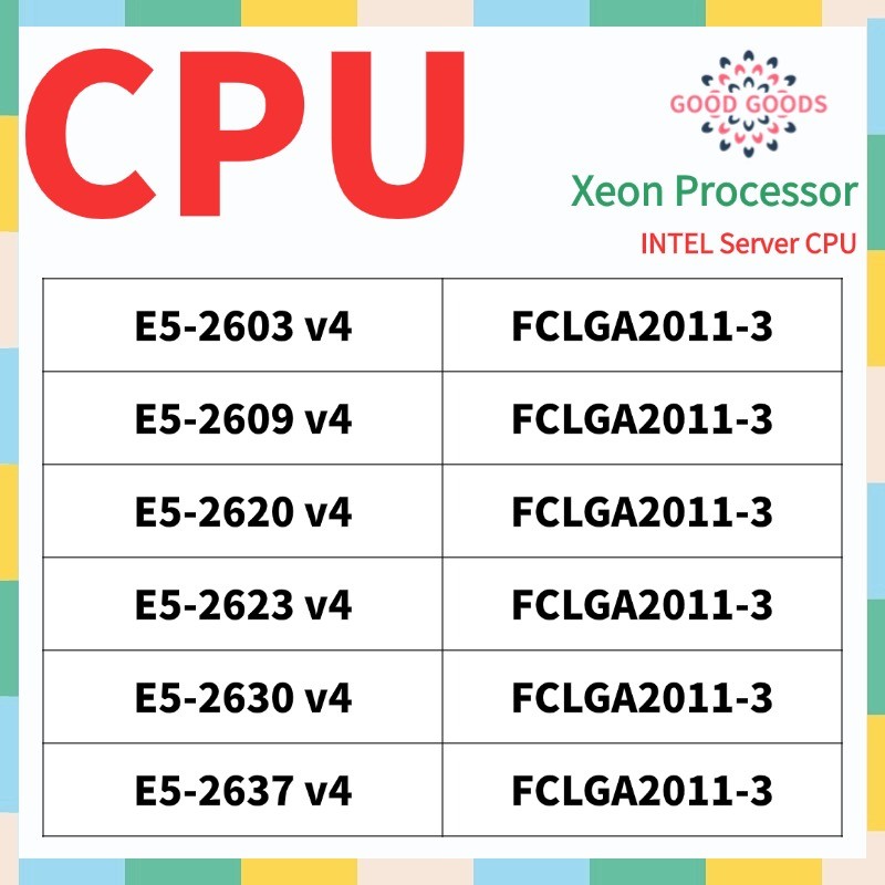 E5-2603v4 E5-2609v4 E5-2620v4 E5-2624v4 E5-2623v4 E5-2630v4 E5-2637v4 INTEL Xeon CPU máy chủ LGA2011