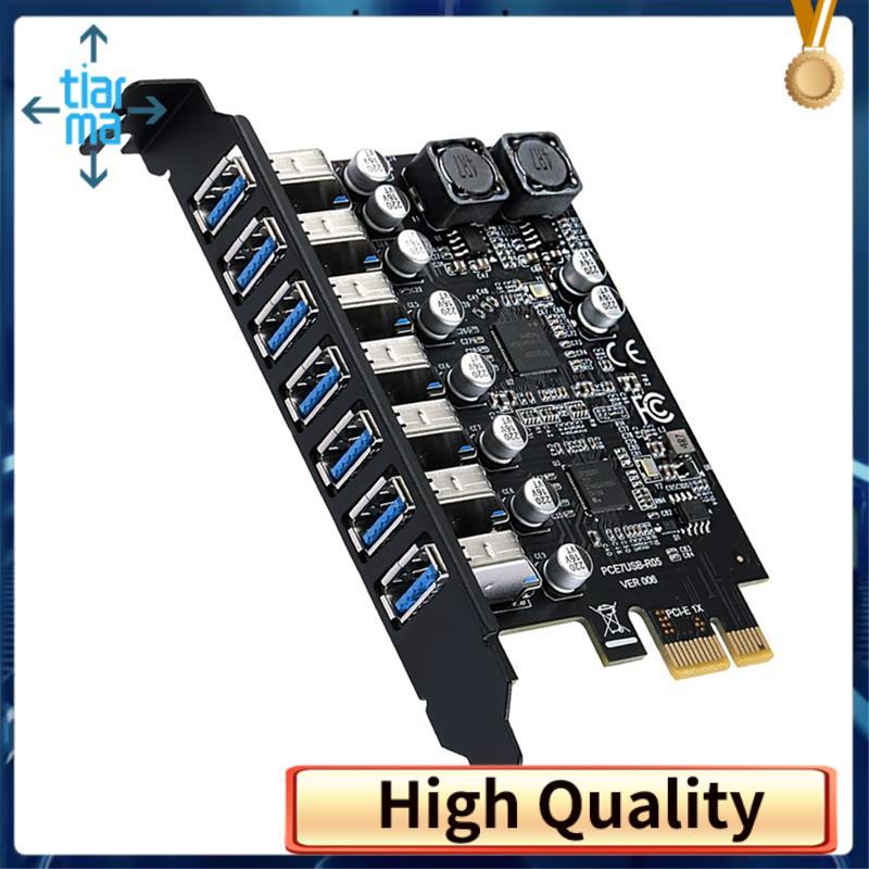 PCI Express PCI E sang 7 cổng USB 3 Bộ chuyển đổi mở rộng Hub PCI Express sang 7 cổng USB 3 Hub Bộ c