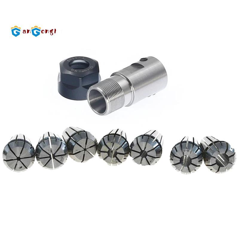 1 Bộ C25 ER20 + 7 Cái 3 -12mm Collet Chuck Động Cơ Trục Nối Dài Thanh Trục Trục Trục Chính Collet Ti