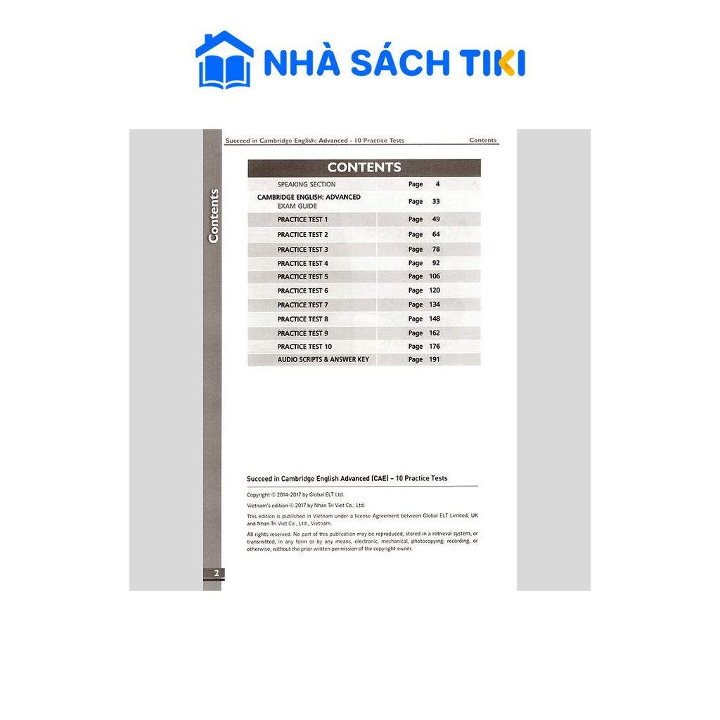 Sách Succeed In Cambridge English - Advanced 10 CAE Practice Tests - Nhân Trí Việt