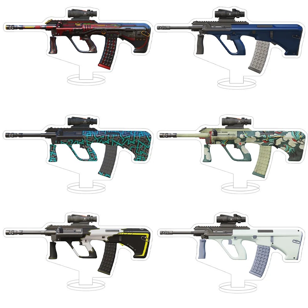 Standee CS2 CSGO mô hình súng AUG Akihabara Accept Hot Rod Radiation Hazard mica trang trí bàn làm v