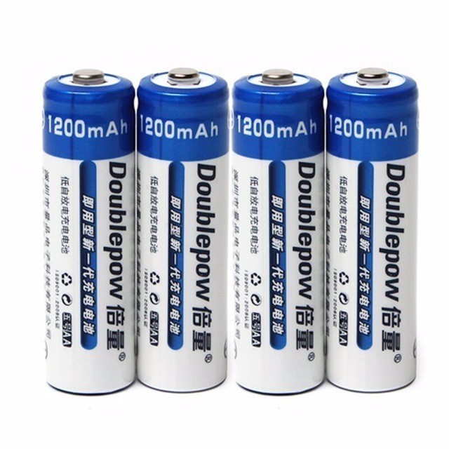 Bộ 4 viên pin tiểu sạc chuyên dùng Doublepow AA 1200mAh -Hàng nhập khẩuBộ 4 viên pin tiểu sạc chuyên