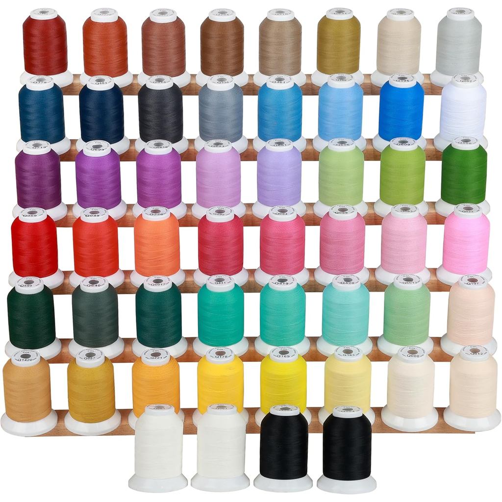 Mới brothread 100% Mờ Máy Thêu Matt Chủ Đề 52 Ống 40WT Mỗi Ống 500M (550Y) Tương Thích Với Brother B