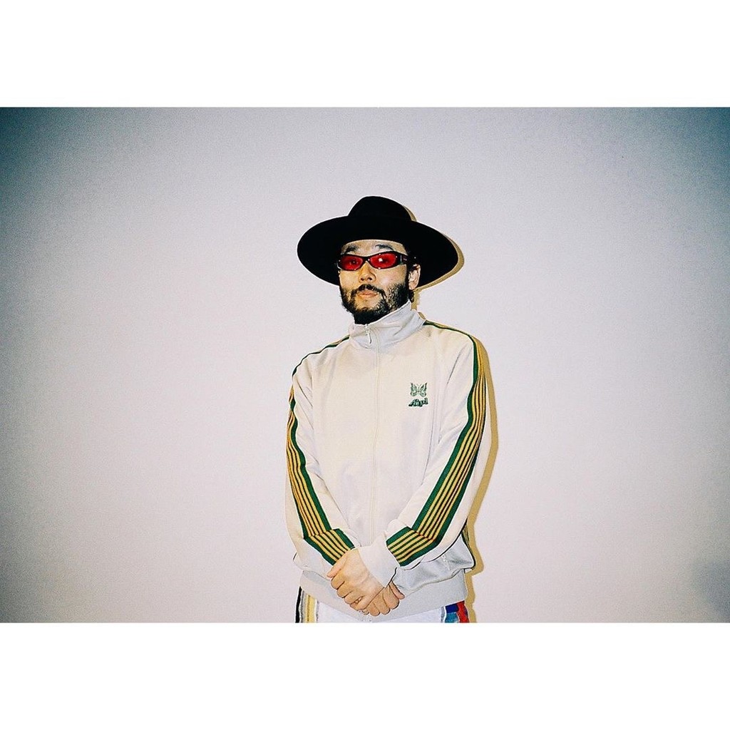 CCWU Needles Beige Embroidered Zipper Jacket, Sporty Casual Jacket, Trendy Retro Style for Men and W