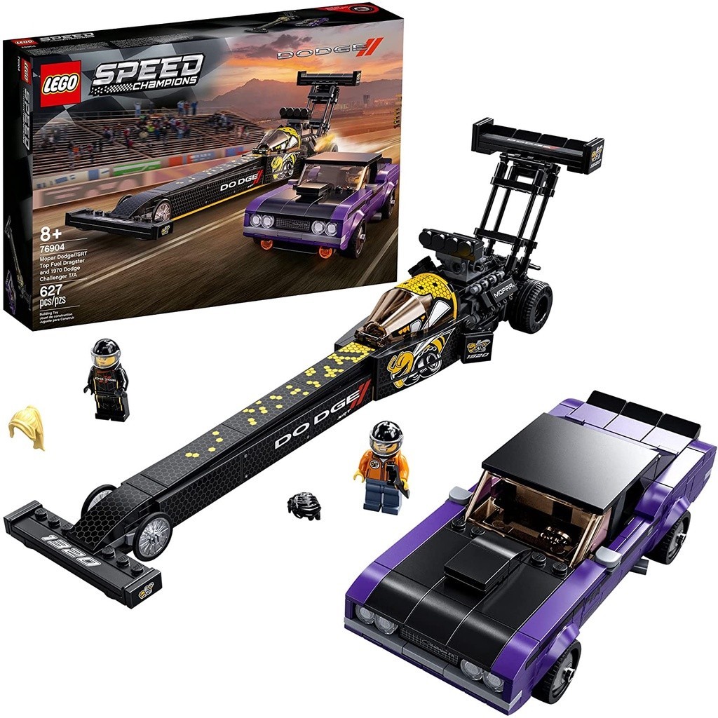 LEGO SPEED CHAMPIONS 76904 Đồ chơi Lắp Ráp Xe Đua Dodge Top Fuel Dragster Và Dodge 1970 Challenger