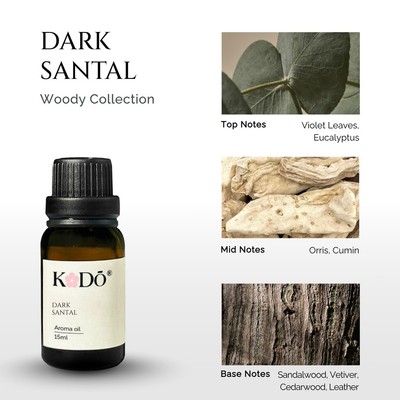 Tinh Dầu Nước Hoa Cao Cấp KODO Dark Santal - Mùi Hương Độc Đáo, Lôi Cuốn