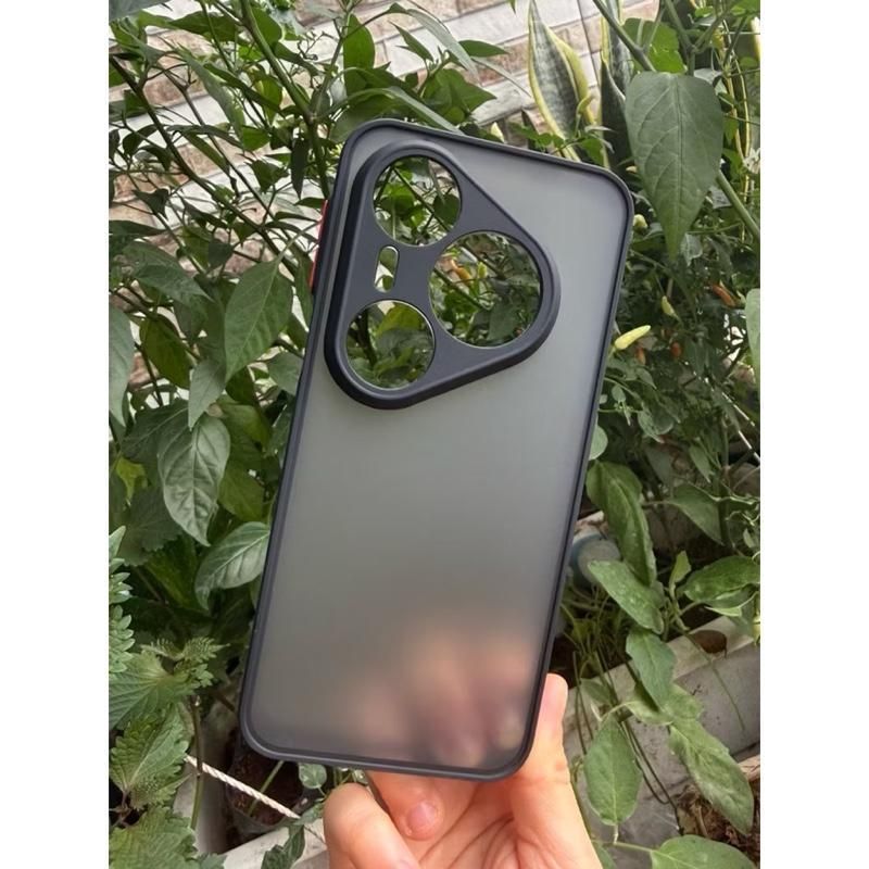 Ốp lưng Huawei Pura P80 Pro , P80 Ultra nhám viền màu, chống bám vân tay ( màu Đen)