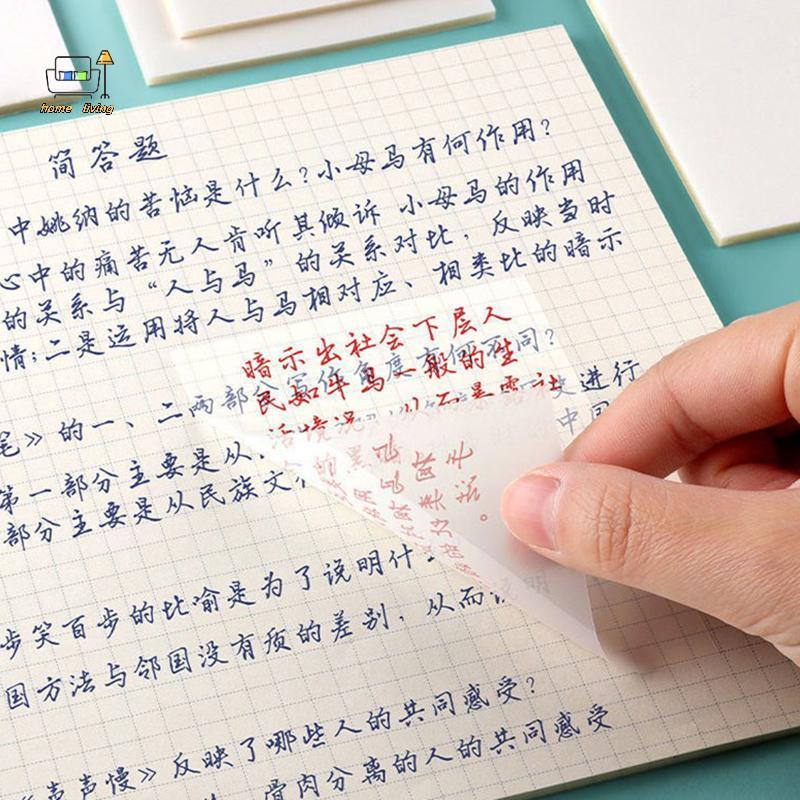 [Onw] 50 Tờ Sáng Tạo PET Trong Suốt Stiy Notes Quan Điểm Chống Thấm Nước Stiy Notes Sinh Viên Văn Ph