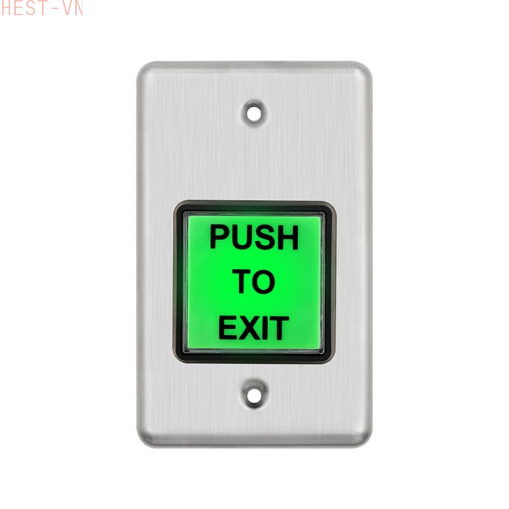 Stainless Steel Push to Exit Button Indoor Green Square Request to Exit Button