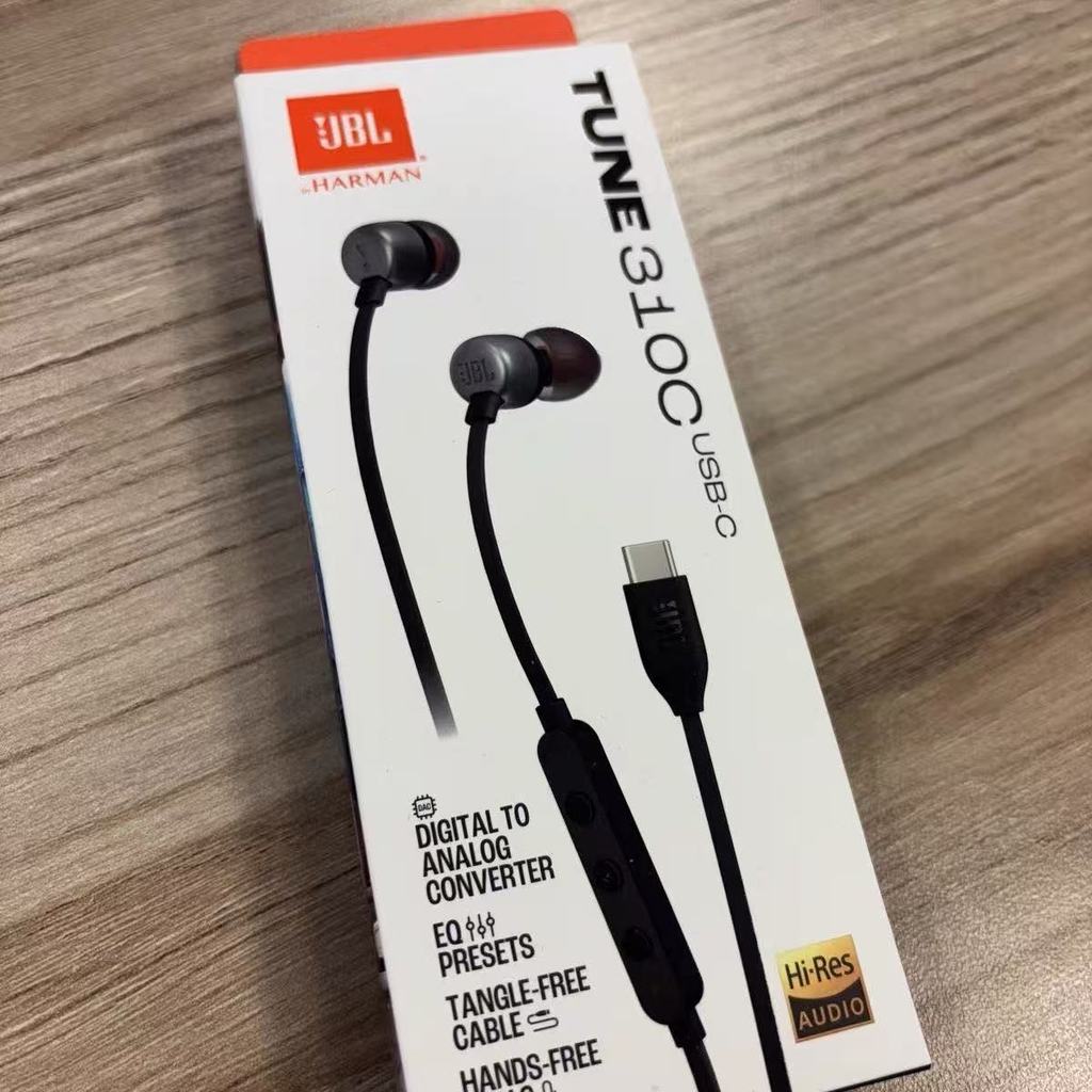 Tai nghe có dây JBL TUNE 310C USB Type C MỚI Hi Res Bộ chuyển đổi kỹ thuật số sang Analog Cáp miễn p
