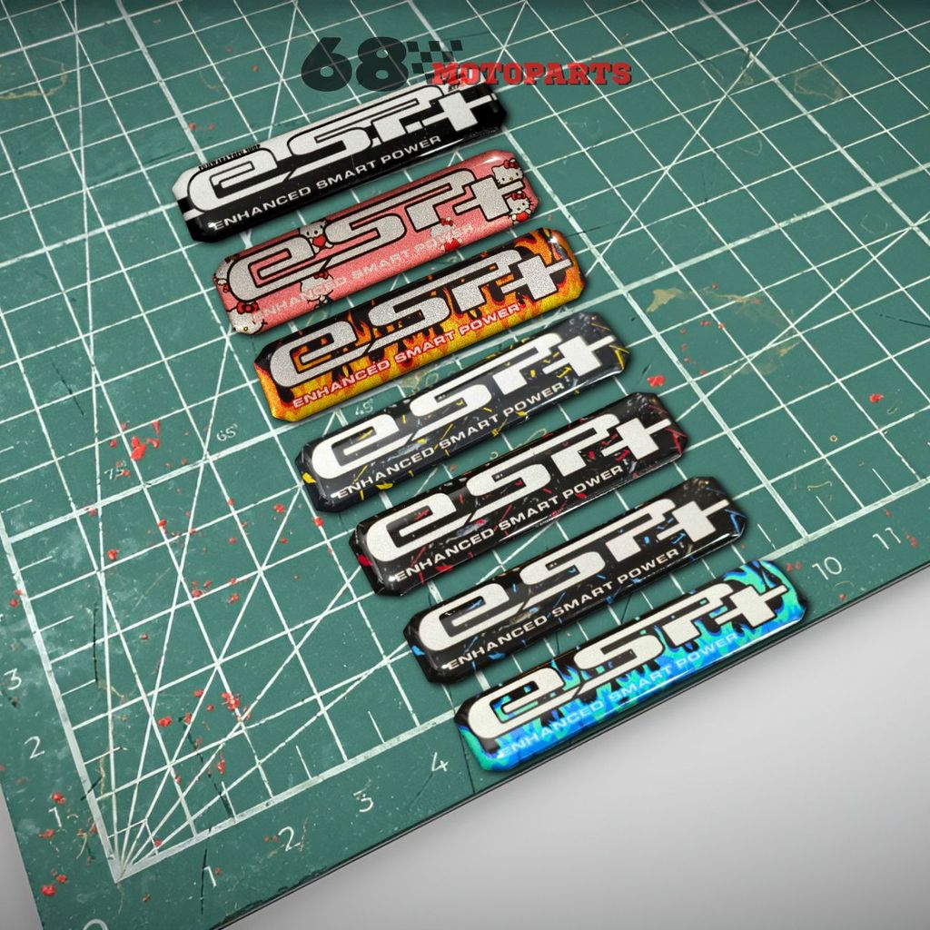 Tem ESP+ Dán Pô E Nhựa Nổi EPOXY Phản Quang Tương Thích Tất Cả Xe Máy Honda Bền Màu Chống Thấm Nước