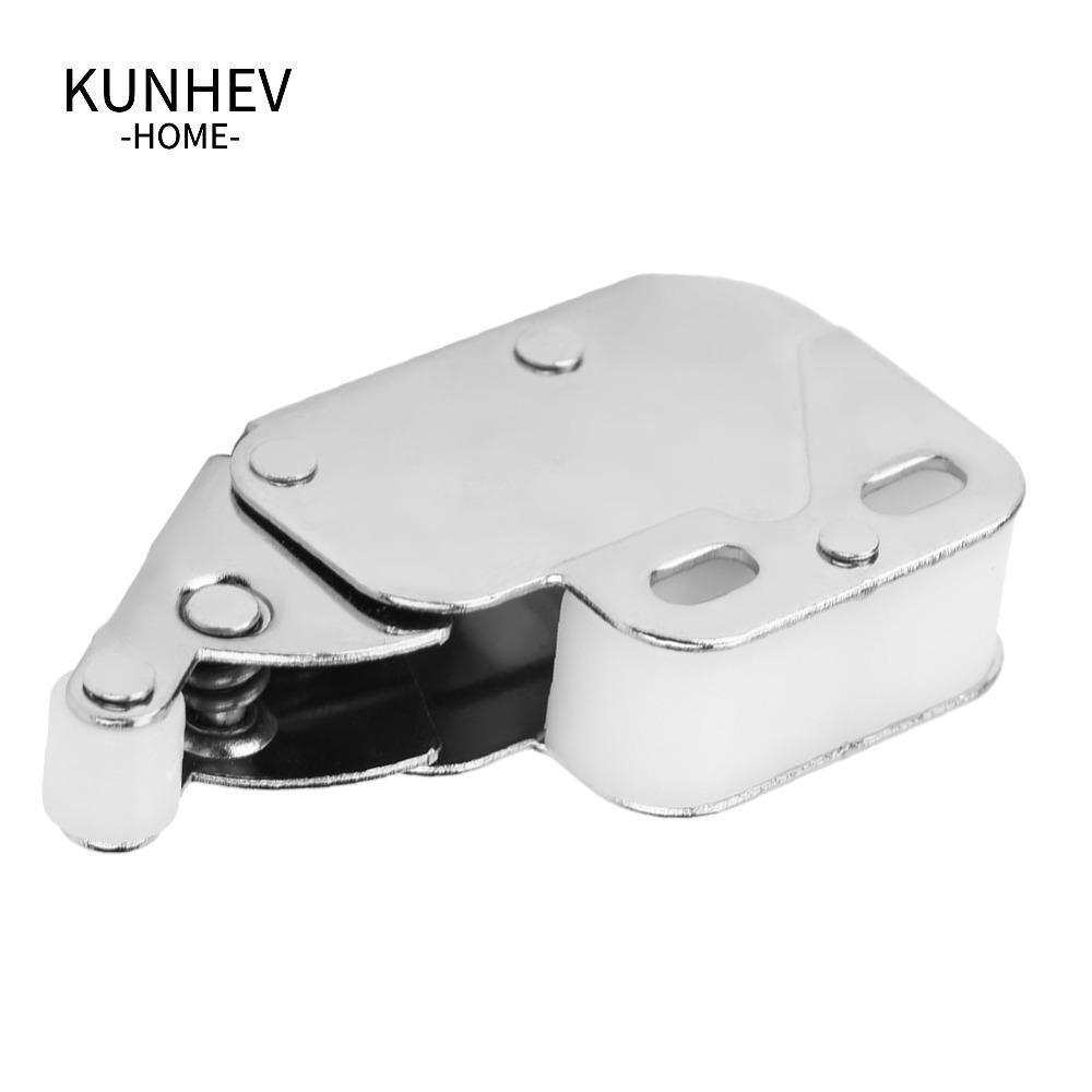 KUNHEV 4 Chiếc Tủ Cửa Bắt, Cảm Ứng Phát Hành Đẩy Để Mở / Bấm Mở Cửa Tủ Chốt, Đầu Mini Tự Động Lò Xo 