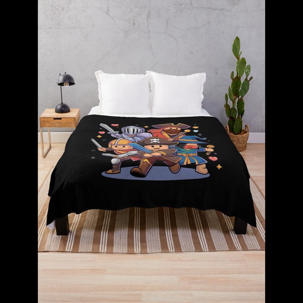 Roblox Epic Adventure Crew Throw Chăn mềm mại sang trọng ấm cúng cho người hâm mộ chơi game Hoàn hảo