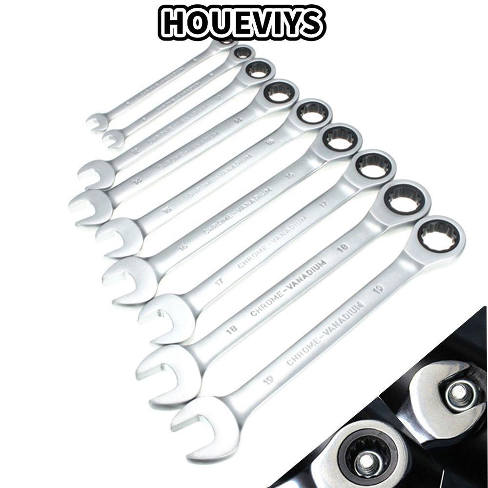 HOUEVIYS Cờ lê Ratchet đảo ngược được đánh bóng Gear Home Nut Tool