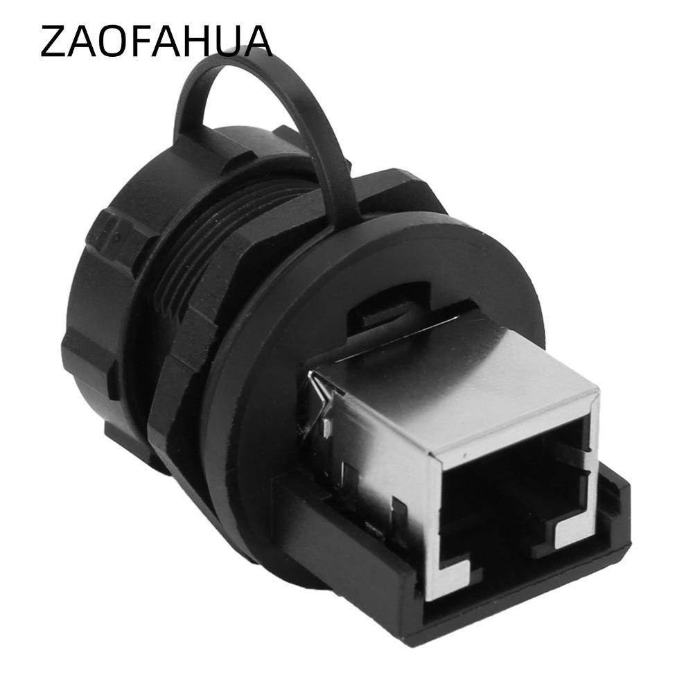 ZAOFAHUA 2 Đầu nối RJ45, Bộ chuyển đổi RJ45 chống nước IP67, RJ45-180 bền° Màn hình LED kết nối 180 