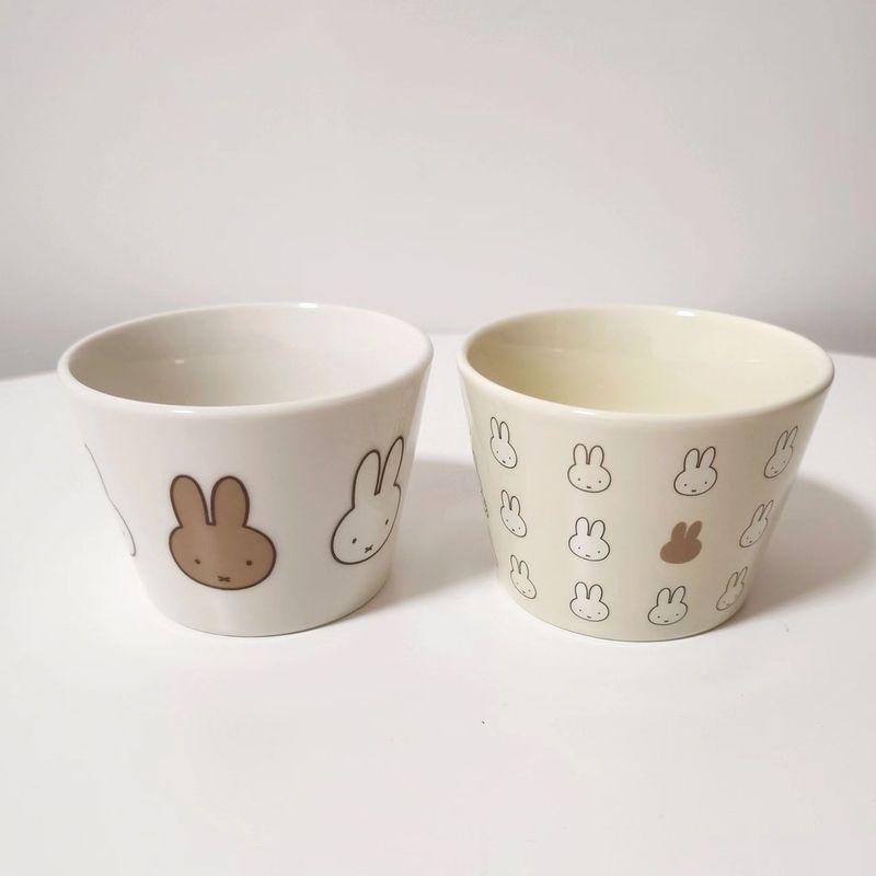 Miffy / Nhật Bản Miffy Rabbit Miệng Rộng Cốc Cà Phê Sữa Hoạt Hình Cốc Gốm / cfes