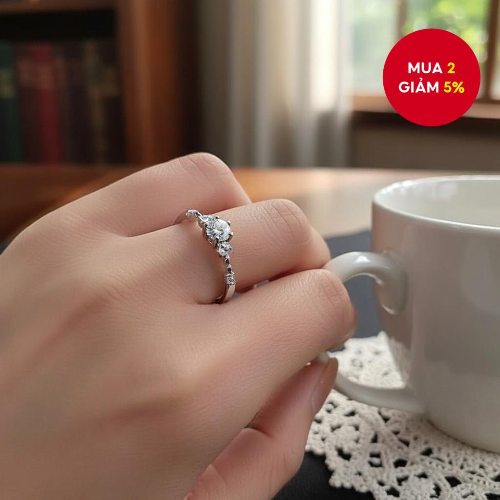 Nhẫn Nữ Phong Cách Thời Trang Hàn Quốc, Nhẫn Hở Có Thể Điều Chỉnh, Thiết Kế Niche, Nhẫn Đeo Ngón Tay