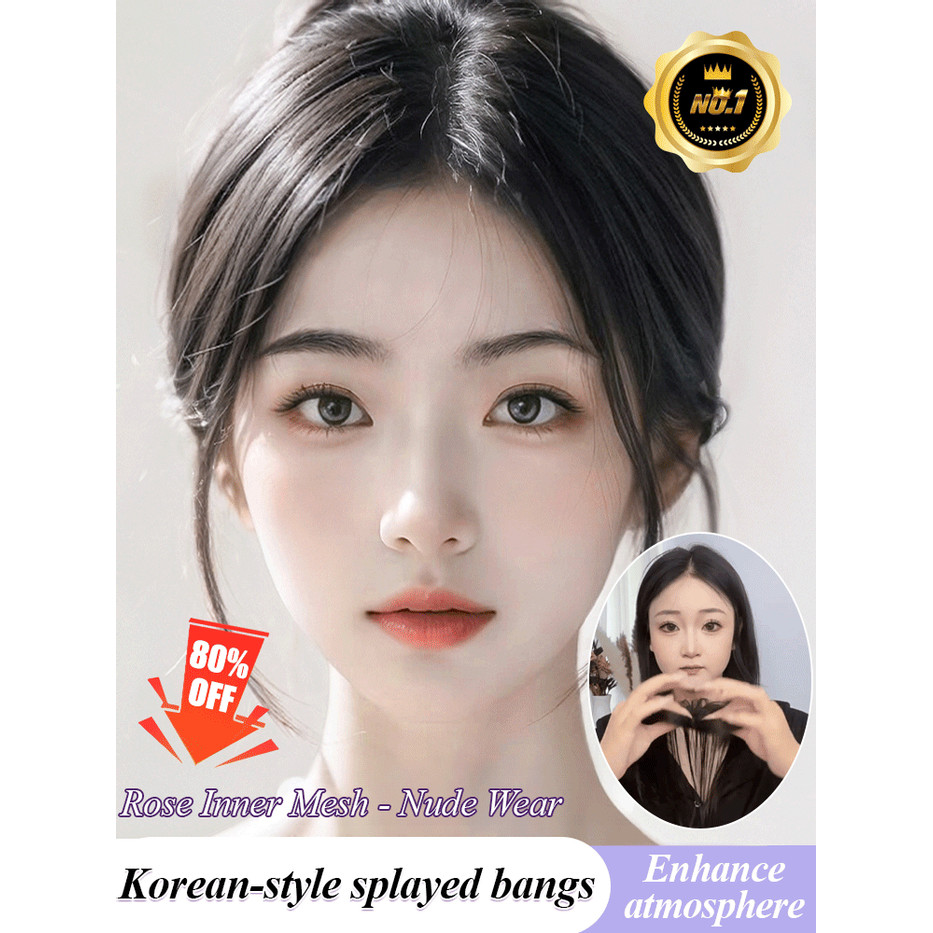 【100% Human Hair/Adjustable Clip】ClipIn Bangs Hair Extension Voluminous Fringe  Human Hair Bangs/Cli