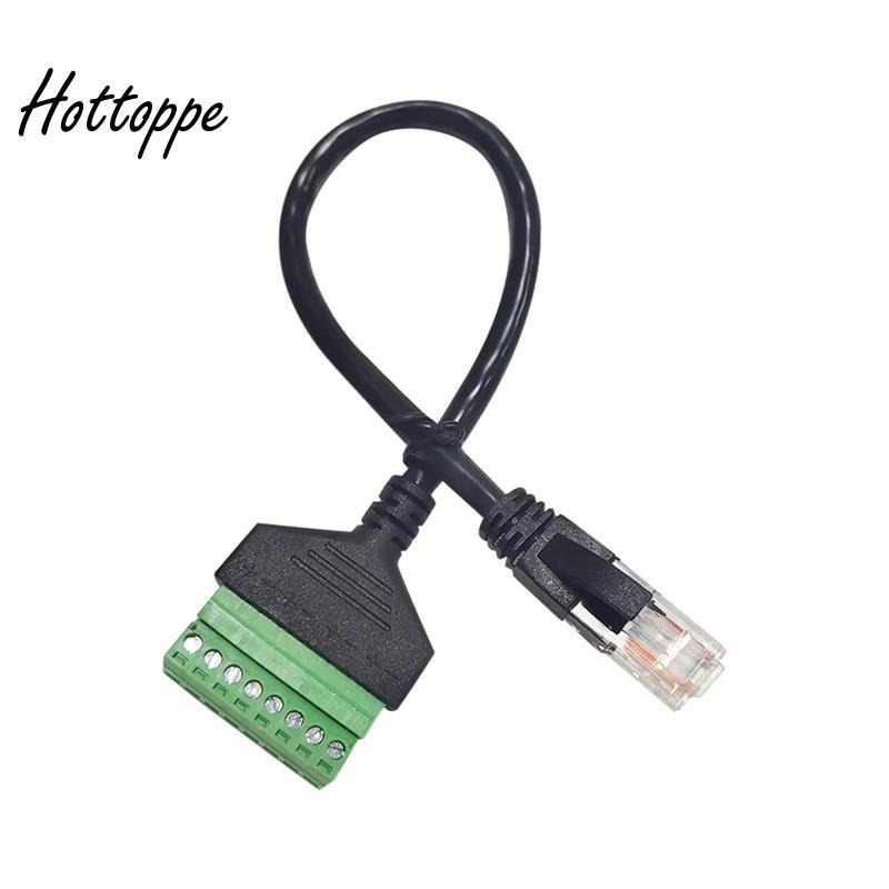 20cm RJ45 toScrew Terminal Block Ethernet Crystal Head-Male to8 Pin Vít Terminal RJ45 toScrew Termin