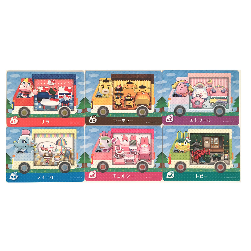Nintendo Animal Crossing: New Horizons amiibo+【Giới hạn】 bộ thẻ amiibo Sanrio nhân vật 6 loại (kèm 3