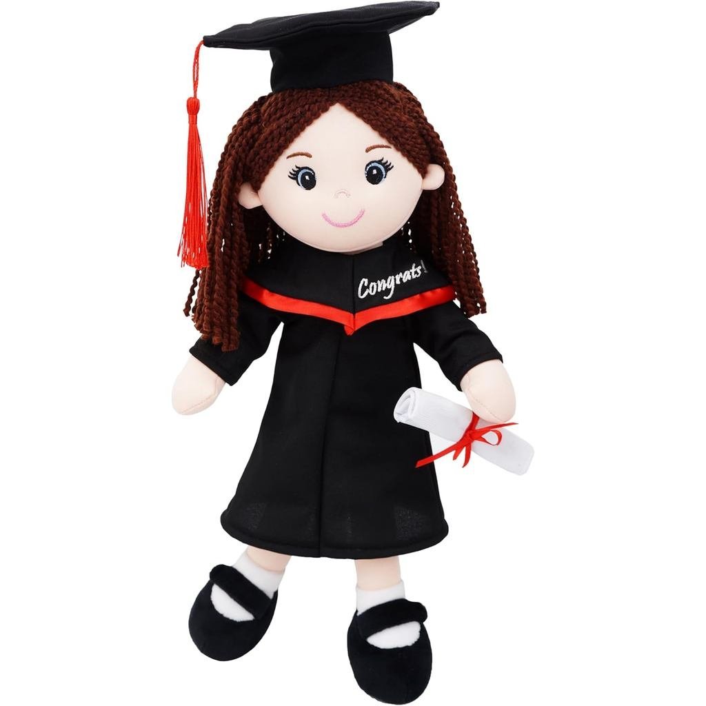 Quà tặng tốt nghiệp June Garden Snuggle Cuties 15 "- Búp bê sang trọng mềm có mũ và áo choàng - Quà 