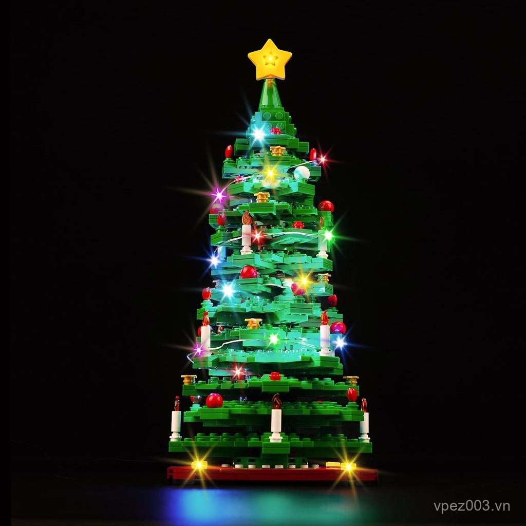Bộ đèn Led nâng cấp Tương thích với bộ xây dựng cây thông Noel Lego, trang trí đèn Tương thích với L