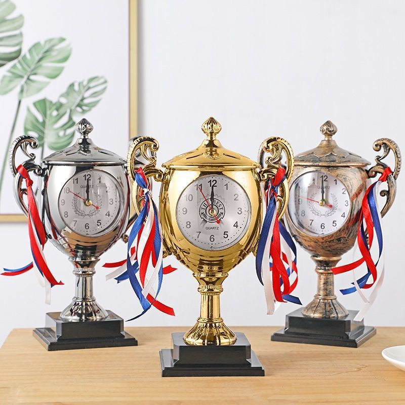TB Spot Goods#Cool New Trophy Alarm Clock Student Birthday Simulation Creative Design Desktop Clock 