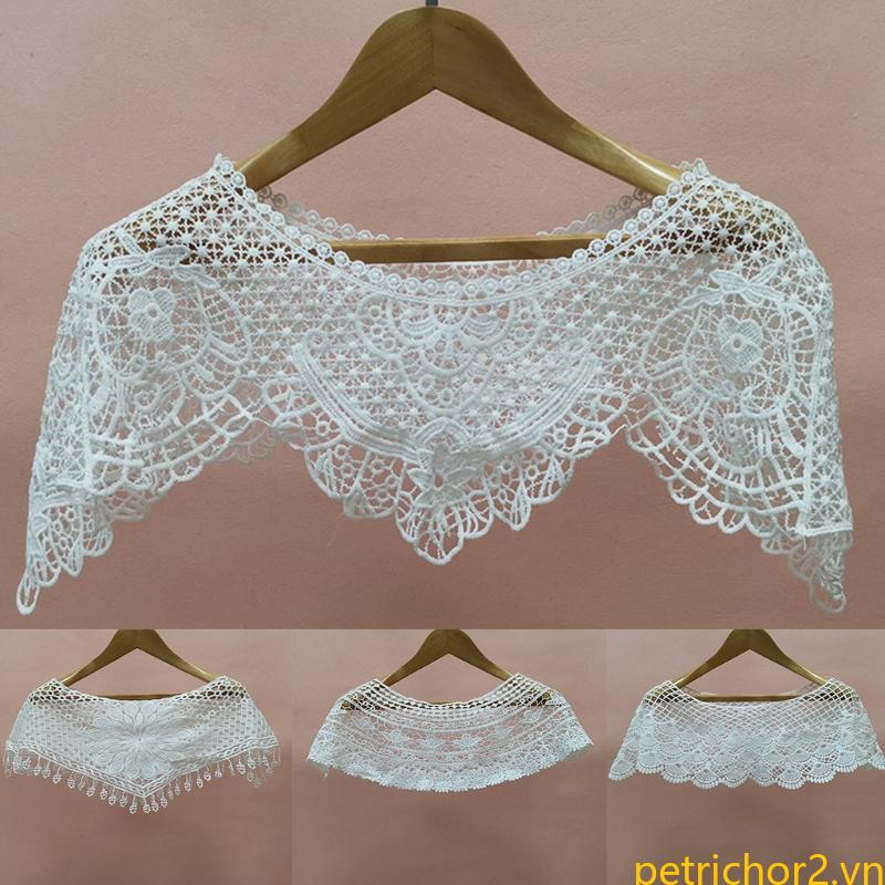 PET Nữ Cape Shrug Bolero Ren Chống Nắng, Họa Tiết Hoa Cưới