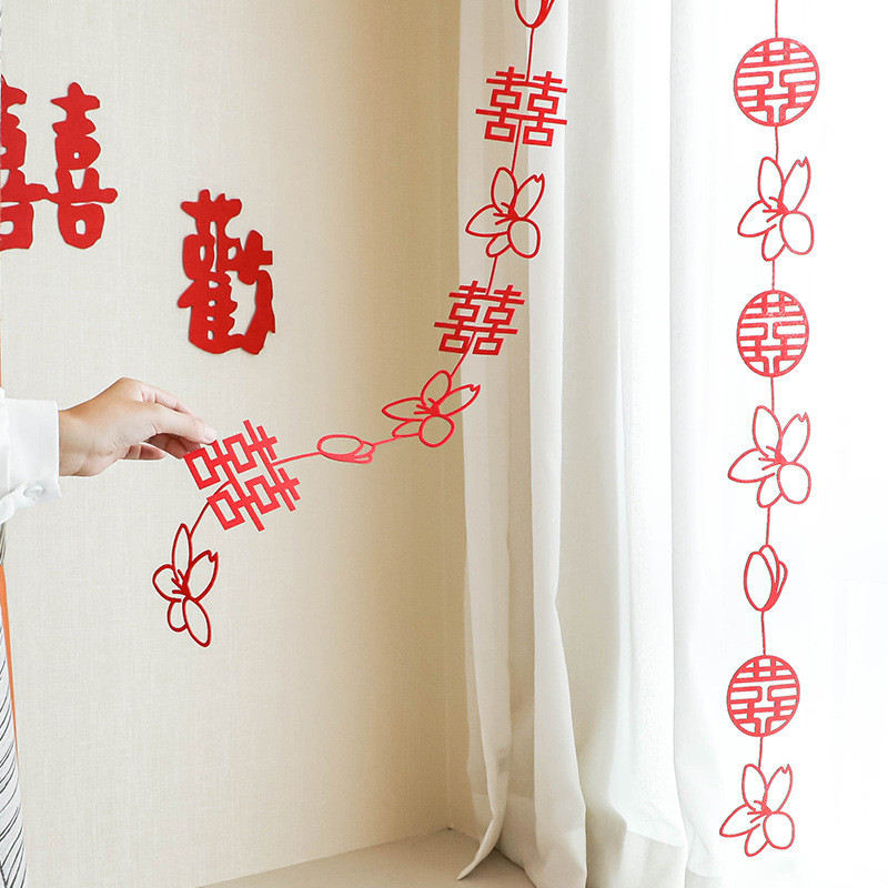 Spot Goods#Wedding Room Decoration Set Wedding Decoration New House Bedroom Living Room Male and Fem