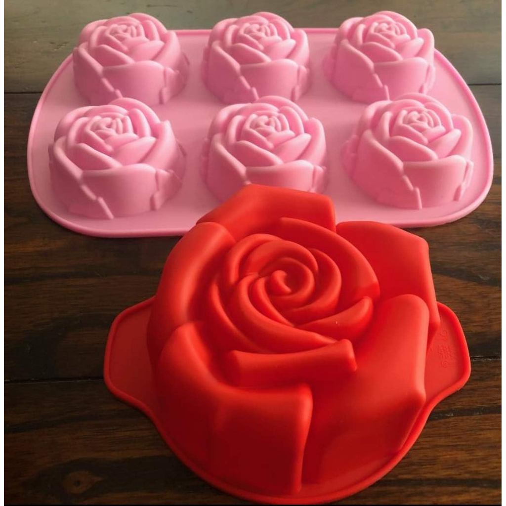 ROSE FLOWER MOLD GARDEN TEA PARTY CAKE PAN BỘ PAN MUFFIN